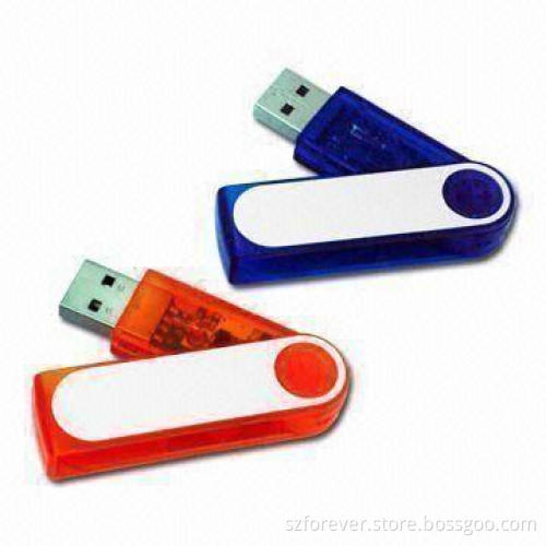 USB Flash Disks, Made of Plastic, Logo Printed-free with CE, FCC, RoHS Marks